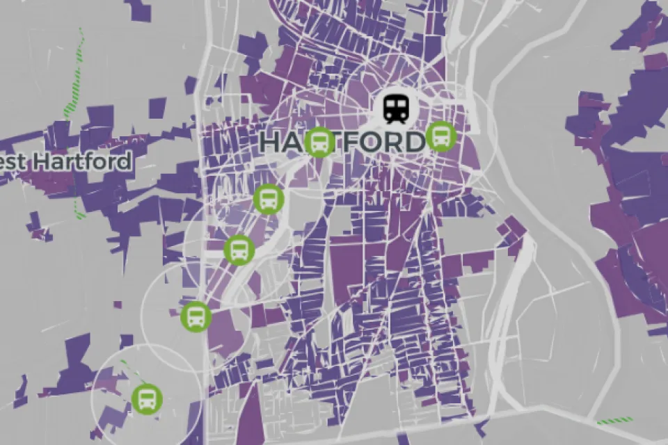 Zoning map of Hartford, Connecticut